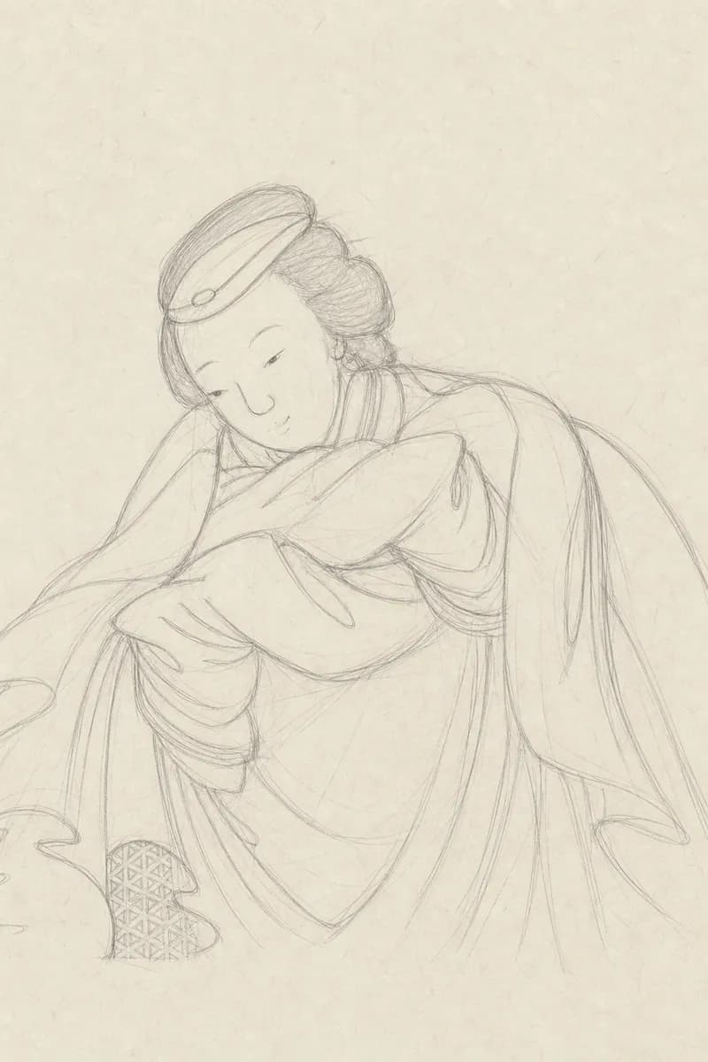 下描き