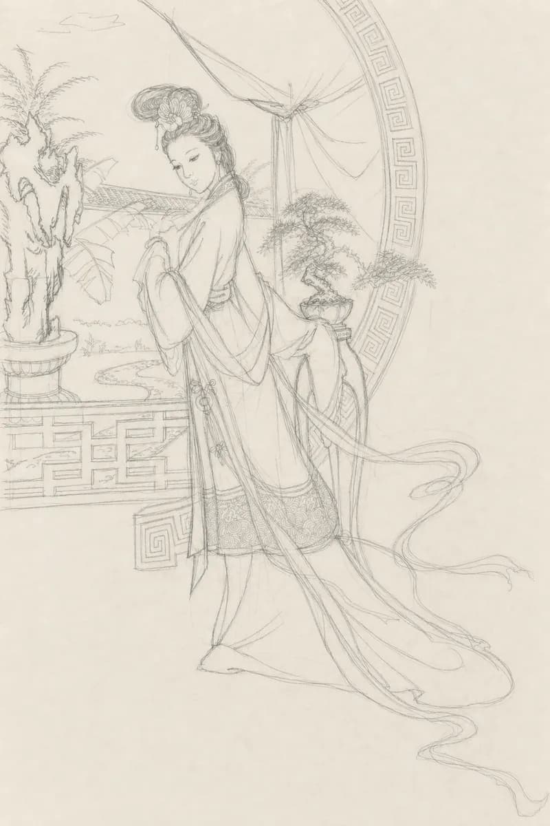 下描き