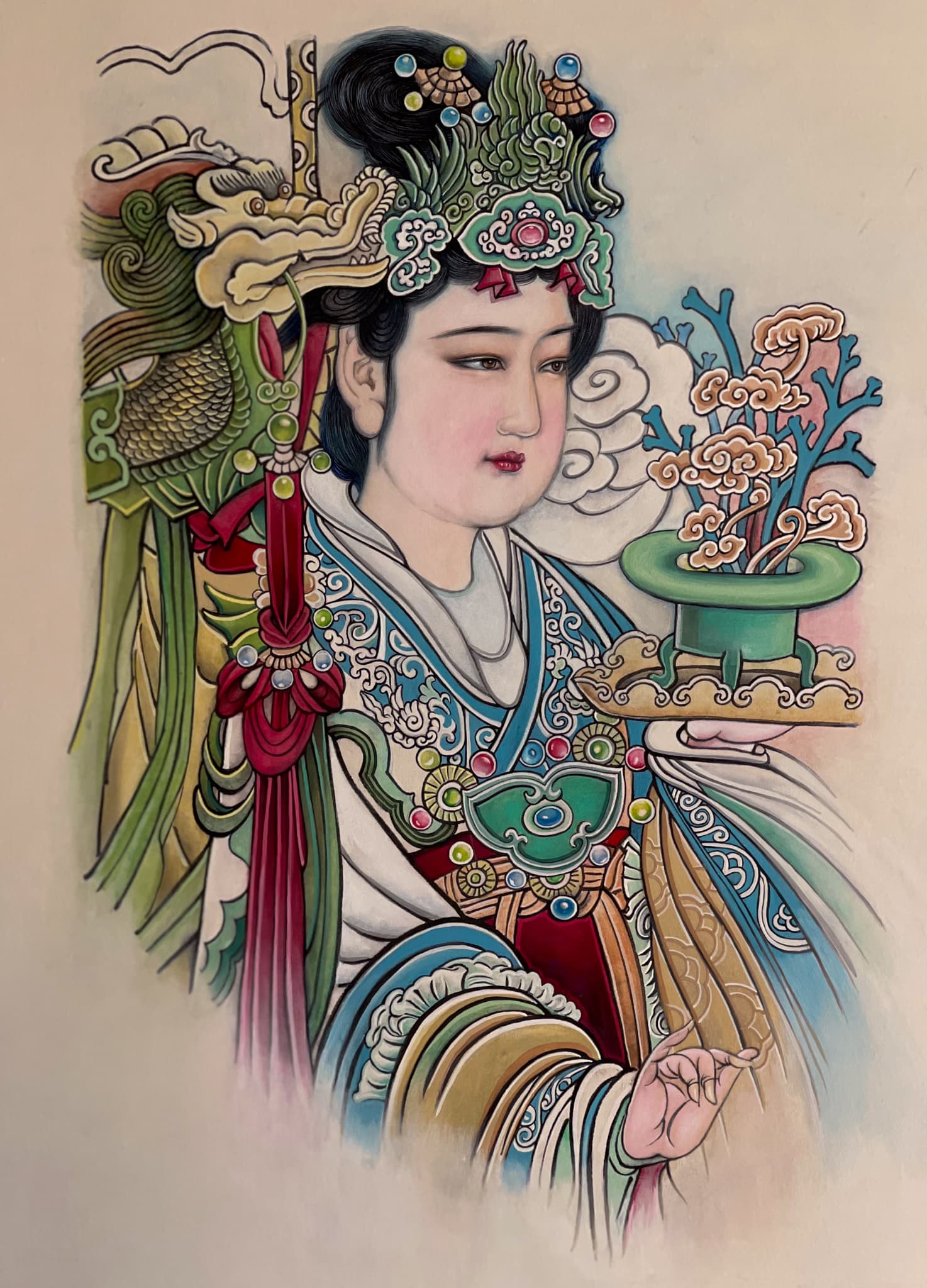 京劇人物・盛装仕女