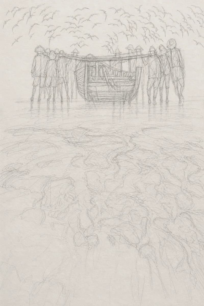 下描き
